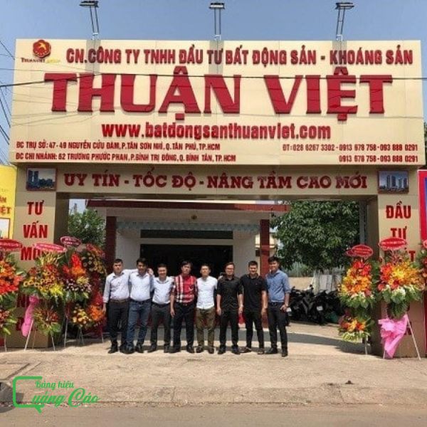 Bảng hiệu quảng cáo bất động sản Thuận Việt