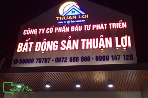 Bảng hiệu bất động sản đèn LED Thuận Lợi