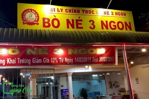 Thi công bảng hiệu bò né 3 ngon giá rẻ, chuyên nghiệp