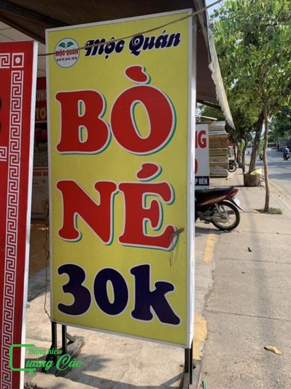 Bảng hiệu bò né in bạt hiflex phổ biến