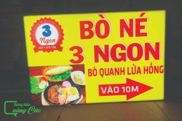 Bảng hiệu nò né hộp đèn bắt mắt
