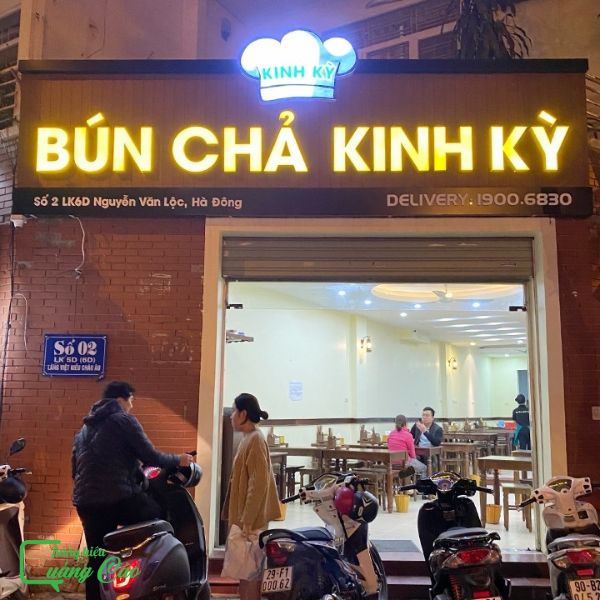 Bảng hiệu bún chả Hà Nội Kinh Kỳ