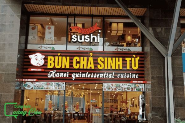 Bảng hiệu búm chả hà Nội bắt mắt và chuyên nghiệp