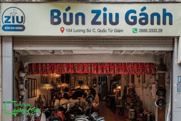 Bảng hiệu bún riêu cua truyền thống giá rẻ