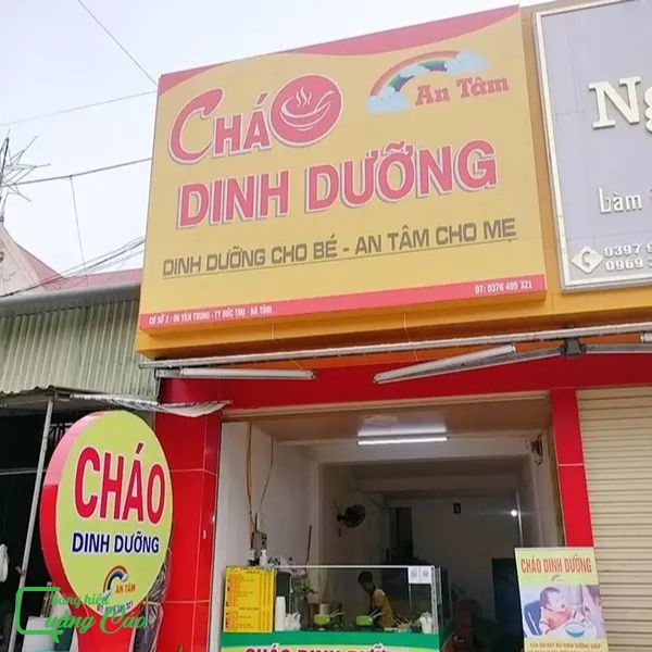 Bảng hiệu cháo dinh dưỡng in bạt hiflex