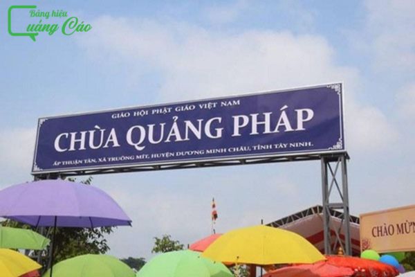 Quy cách thiết kế bảng hiệu chùa