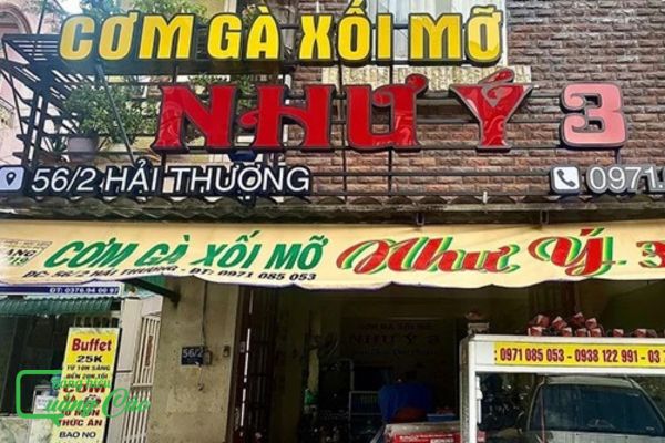 Thi công bảng hiệu cơm gà xối mỡ chữ nổi mica Như Ý 3