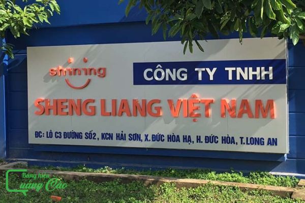 Bảng hiệu công ty xây dựng Sheng Liang Việt Nam