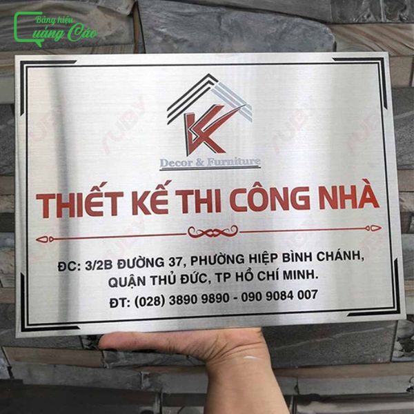 Bảng tên công ty xây dựng KV