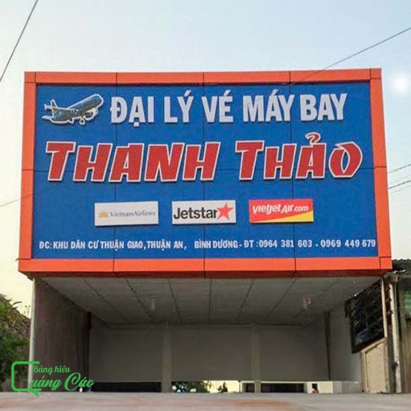 Bảng hiệu đại lý bán vé máy bay Thanh Thảo