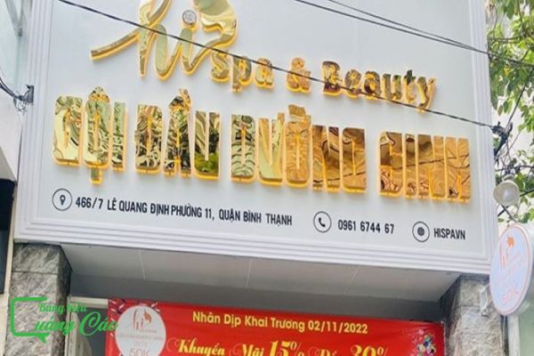 Bảng hiệu gội đầu dưỡng sinh Beauty&Spa