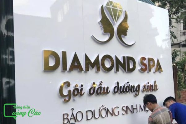 Bảng hiệu gội đầu dưỡng sinh chữ nổi Diamond