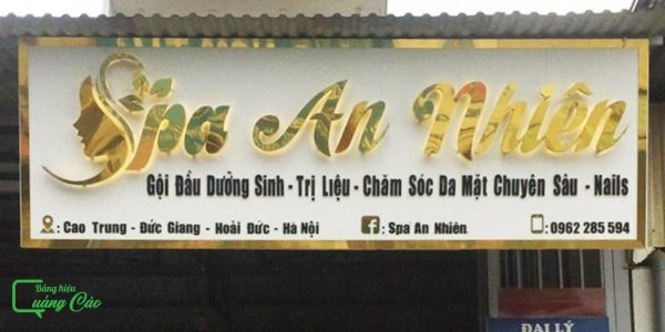 Bảng hiệu gội đầu dưỡng sinh An Nhiên