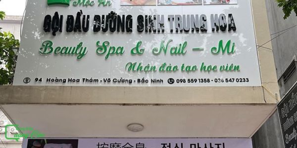 Bảng hiệu gội đầu dưỡng sinh trung hoa