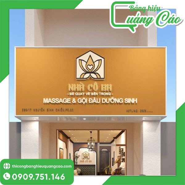 Bảng hiệu gội đầu dưỡng sinh chuẩn spa