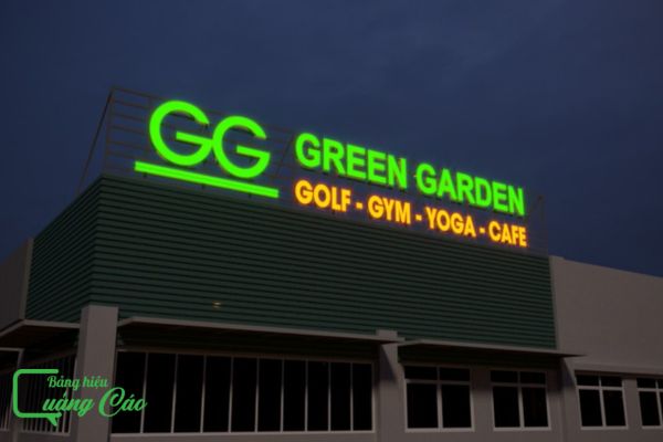 Bảng hiệu gym đèn LED Green Garden