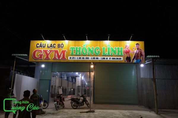 Bảng hiệu gym tôn song Thống Lĩnh