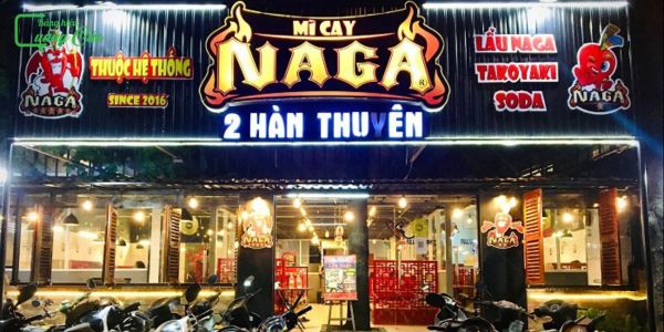 Bảng hiệu mì cay hộp đèn NAGA
