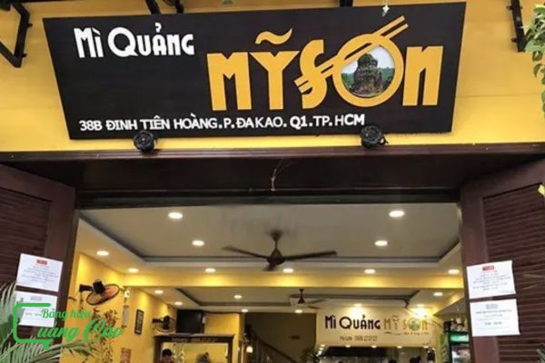 Bảng hiệu alu chữ nổi mì quảng Mỹ Sơn