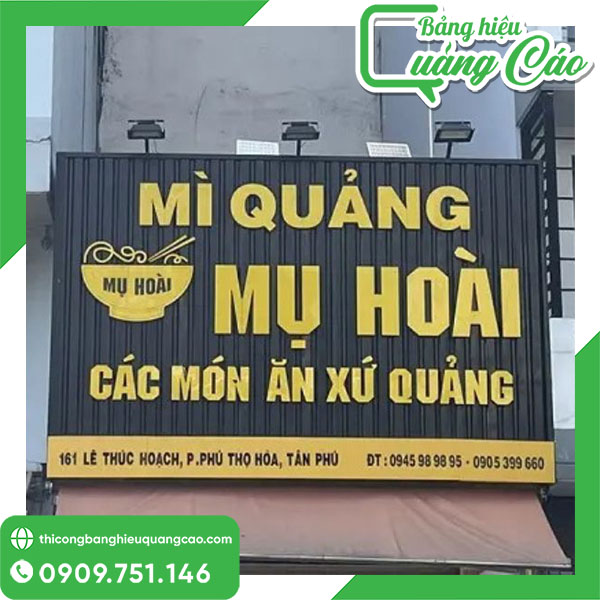 15+ Mẫu Bảng Hiệu Mì Quảng Bền Đẹp, Thu Hút