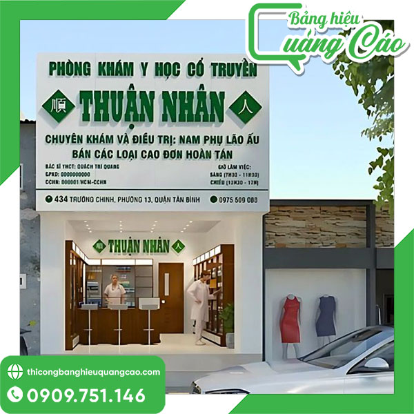 Bảng hiệu phòng khám y học cổ truyền đạt chuẩn