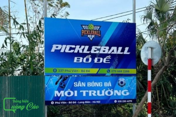 Bảng hiệu pickleball bạt hiflex Bồ Đề