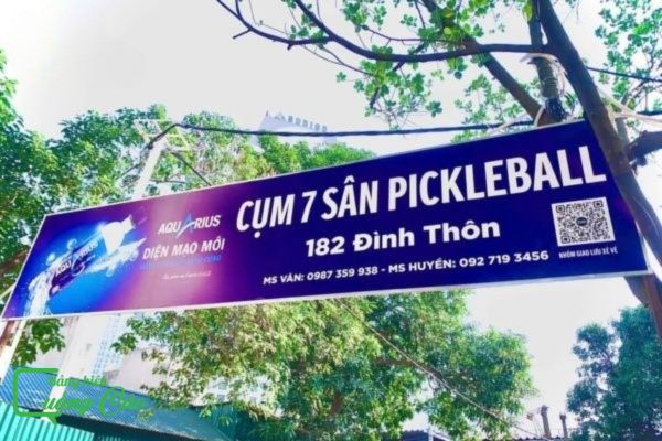 Bảng hiệu pickleball 182 Đình Thôn