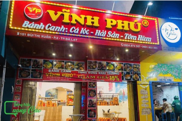 Bảng hiệu quán bánh canh Vĩnh Phú
