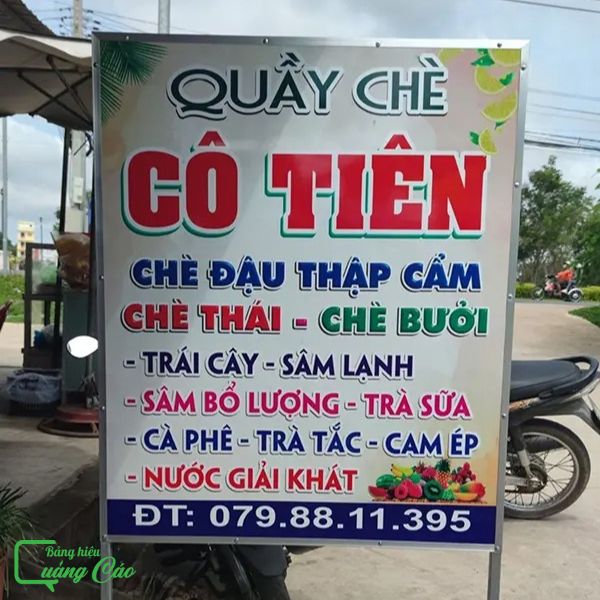 Mẫu bảng hiệu quán chè in bạt hiflex giá rẻ
