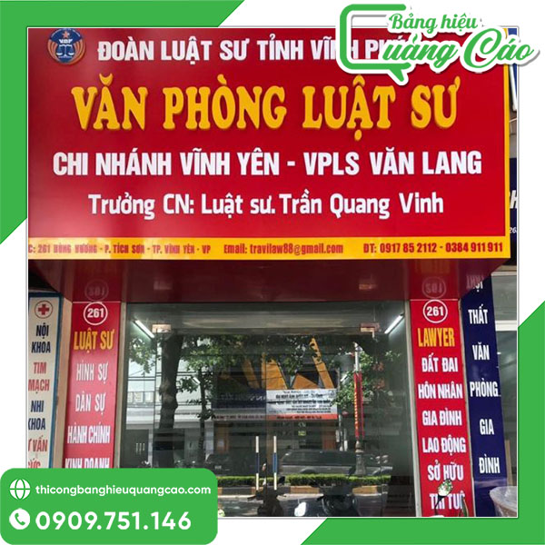 bảng hiệu văn phòng luật sư chuyên nghiệp, chuẩn mực