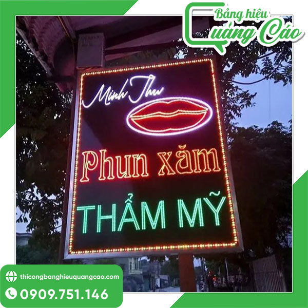 Biển vẫy phun xăm thẩm mỹ chuyên nghiệp