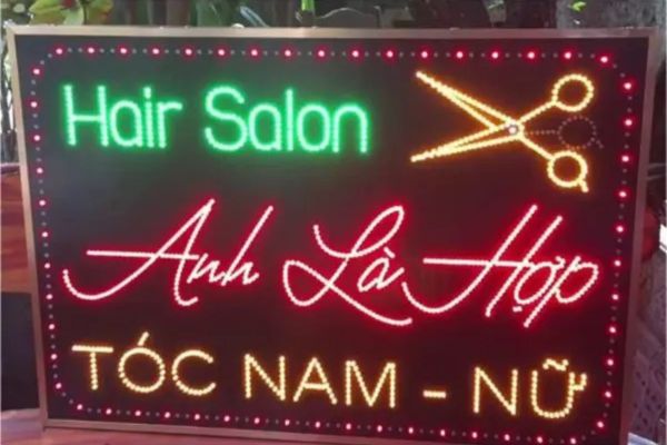 Biển vẫy tóc đèn LED nam nữ