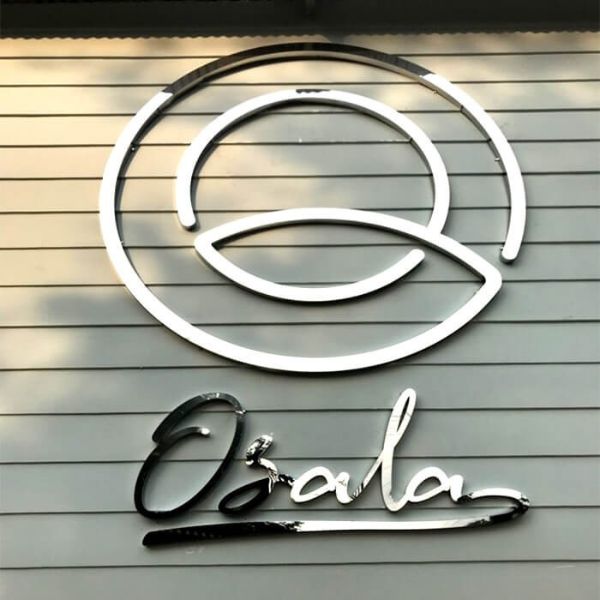 Chữ inxo trắng Osala sang trọng