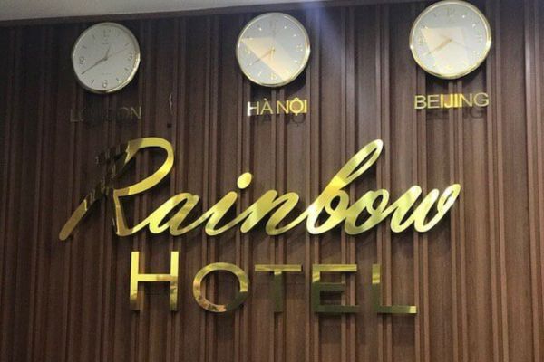 Chữ nổi inox vàng gương Rainbow