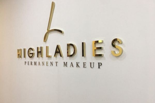 Chữ nổi inox vàng gương Highladies