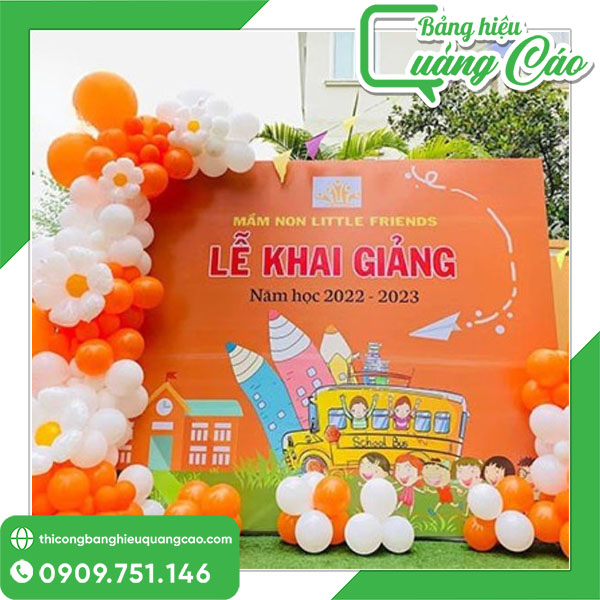 Mẫu backdrop khai giảng cho năm học mới