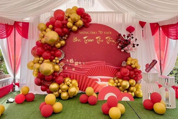 Mẫu backdrop mừng thọ cho cụ 70 tuổi