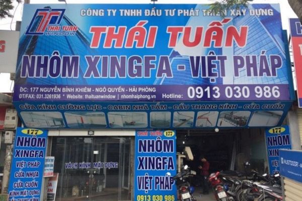 Bảng hiệu cửa hàng cơ khí Thái Tuấn