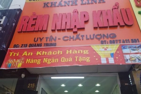 Bảng hiệu cửa hàng rèm nhập khẩu Khánh Linh