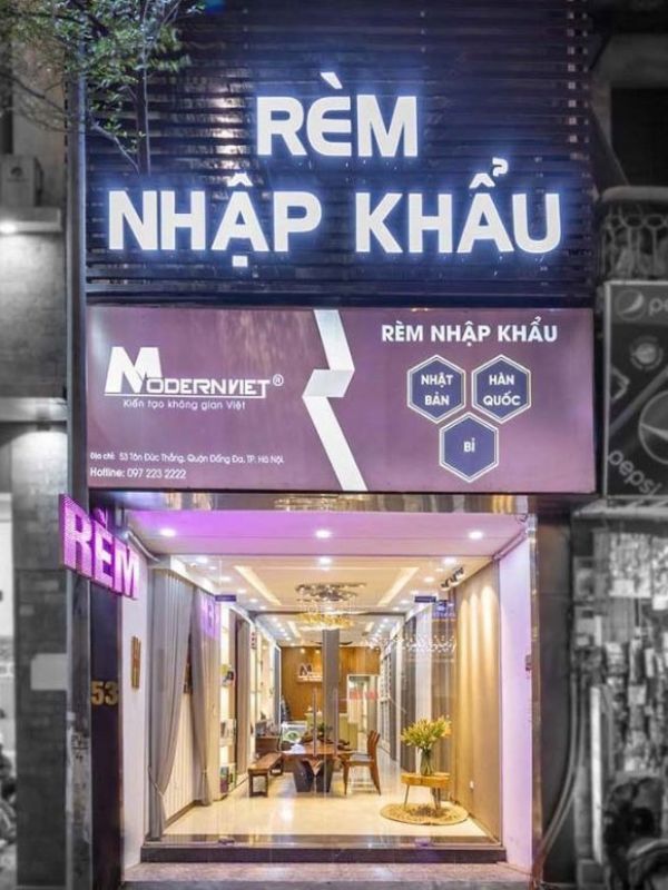 Chữ nổi quảng cáo nhập khẩu rèm cửa