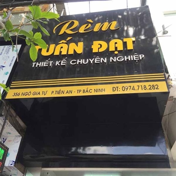 Bảng hiệu cửa hàng rèm cửa Tuấn Đạt