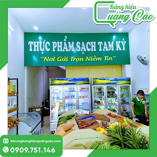 Mẫu Bảng Hiệu Cửa Hàng Thực Phẩm Cao Cấp