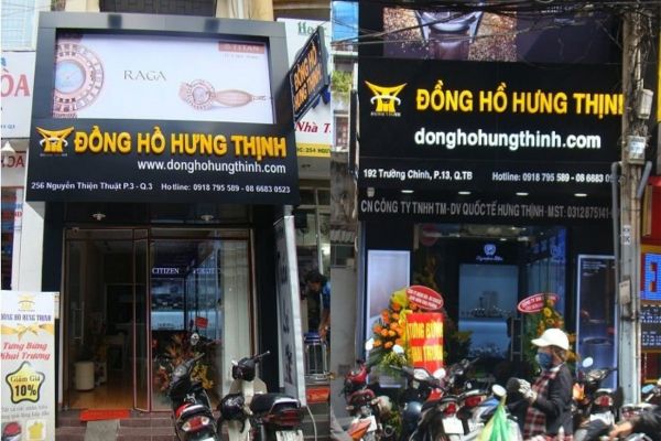 Biển quảng cáo tiệm đồng hồ Hưng Thịnh