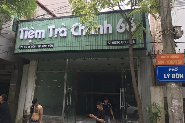 Bảng hiệu trà chanh 66