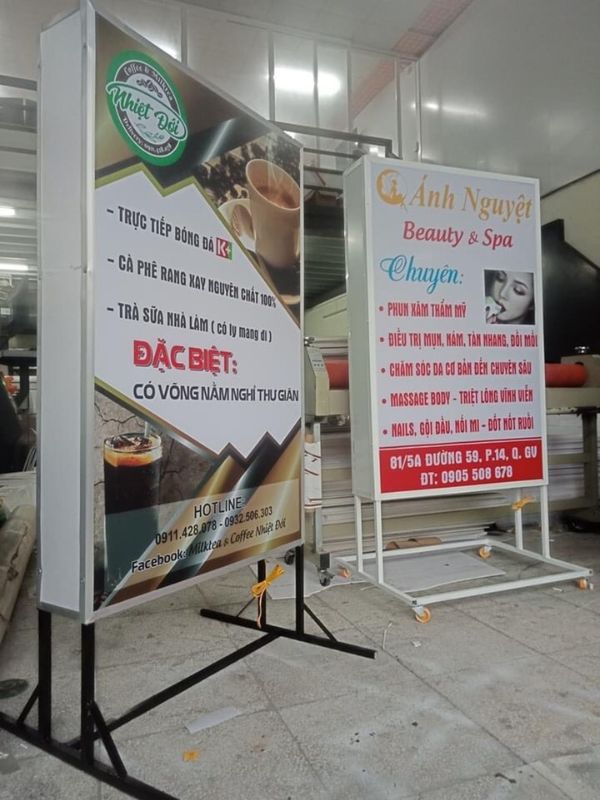 Điều cơ bảng hiệu biển hộp đèn bạt Hiflex