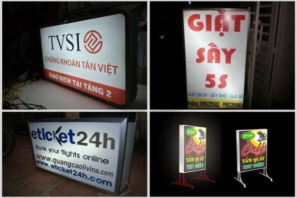 Mẫu biển hộp đèn bạt Hiflex chất lượng, giá rẻ