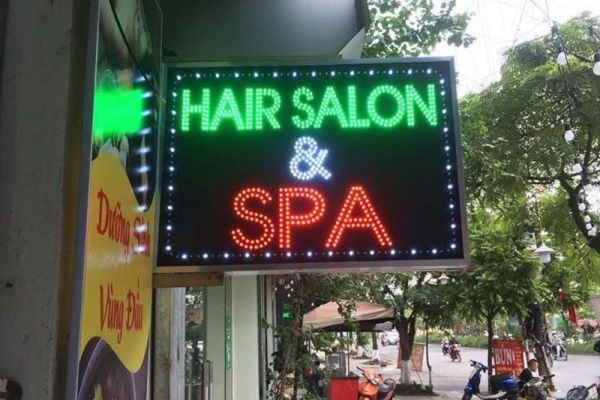 Biển vẫy led Hair Salon & Spa