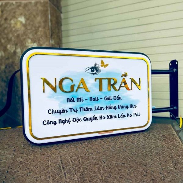 Biển vẫy nail hình chứ nhật hút nổi 