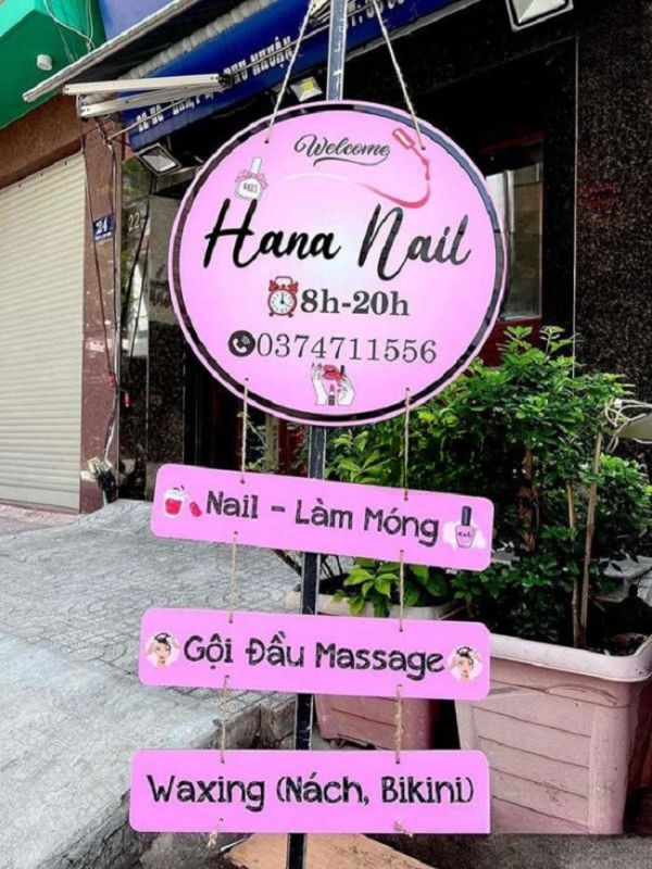 Thiết kế biển vẫy nail sáng tạo, ấn tượng
