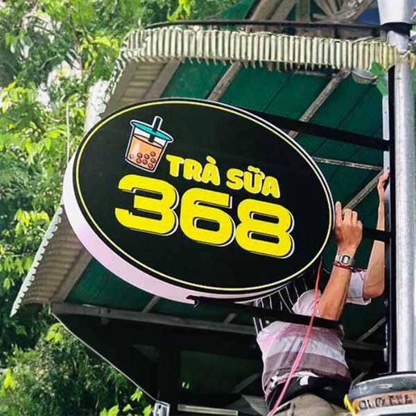 Biển vẫy tròn trà sữa 368